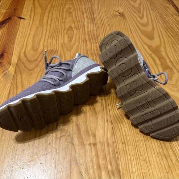 Sorel Kinetic Lace Purple Gray Knit Fabric Women's Sneakers size 9 NL3227-553 - Picture 9 of 12